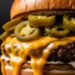 Hambúrguer Picante com Cheddar e Jalapeño