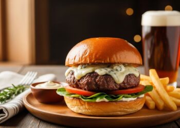 Hambúrguer de Wagyu com Gorgonzola