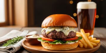 Hambúrguer de Wagyu com Gorgonzola