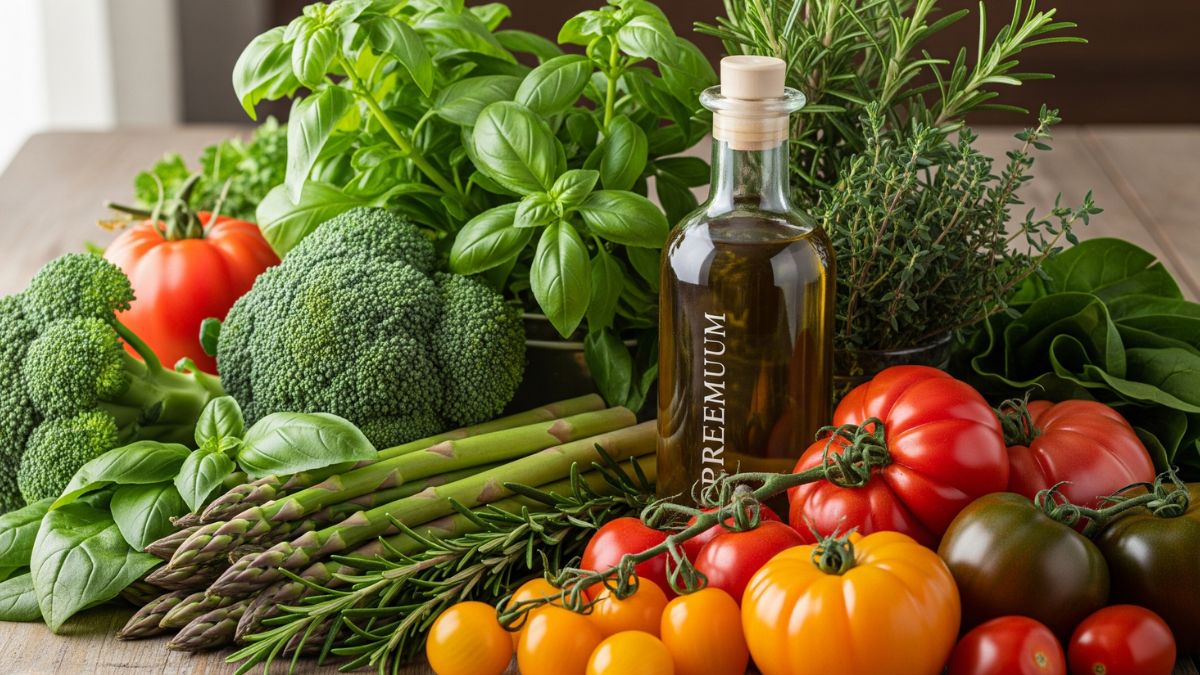 Ingredientes frescos e de alta qualidade como vegetais, ervas, tomates e azeite, essenciais nos segredos para deixar qualquer prato mais saboroso.